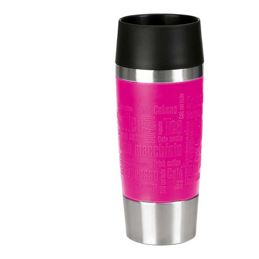 Термокружка 360мл Трэвэл маг (розовая) с силиконовым держателем термокружка emsa travel mug grande 0 5л blue 515618