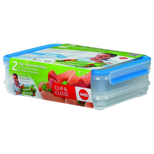 Контейнер прямоугольный Emsa Клип&Клоуз 1,65+1 л, пластик