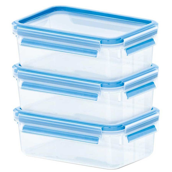 Набор контейнеров с крышками Emsa Клип&Клоуз, 3 шт, пластик
