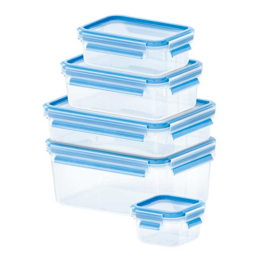 Набор контейнеров с крышками Emsa Клип&Клоуз, 5 шт, пластик