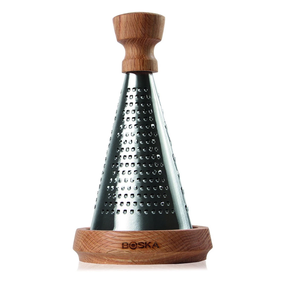 Терка для сыра настольная Boska Осло d14,5хh27 см, круглая, сталь, дуб, п/к