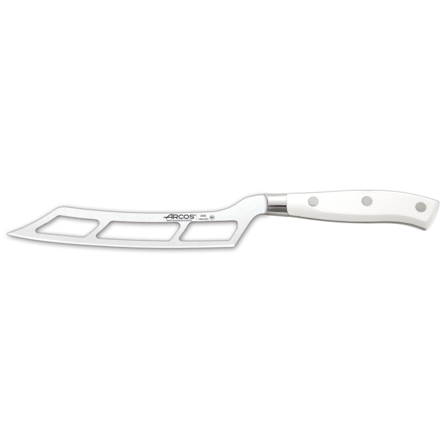 Нож кухонный для сыра Arcos Riviera Blanca 14,5 см, сталь нержавеющая, белый нож кухонный сантоку arcos riviera blanca 18см кованая сталь белый