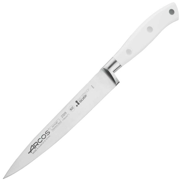 Нож филейный Arcos Riviera Blanca 17см, кованая сталь, (белый)