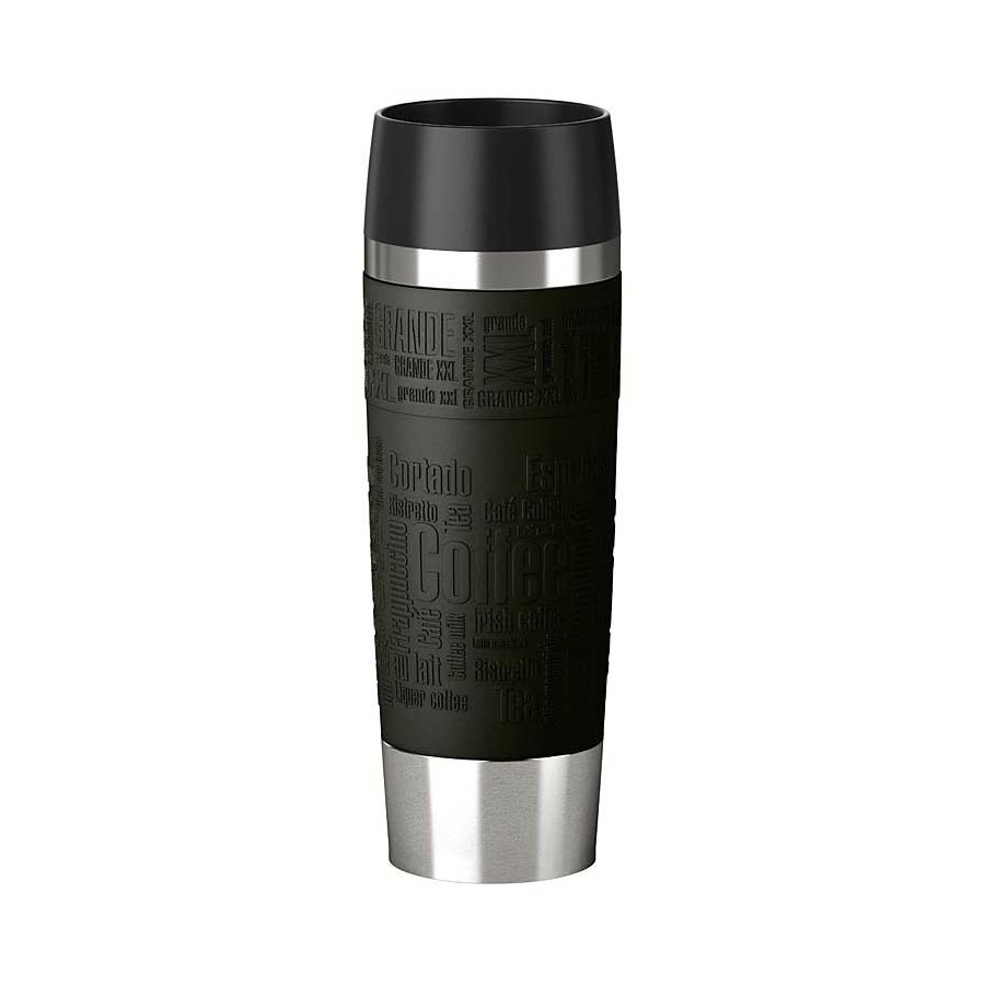 Термокружка 500мл Трэвэл маг (черная) с силиконовым держателем термокружка la playa vacuum travel mug 400ml black 560057