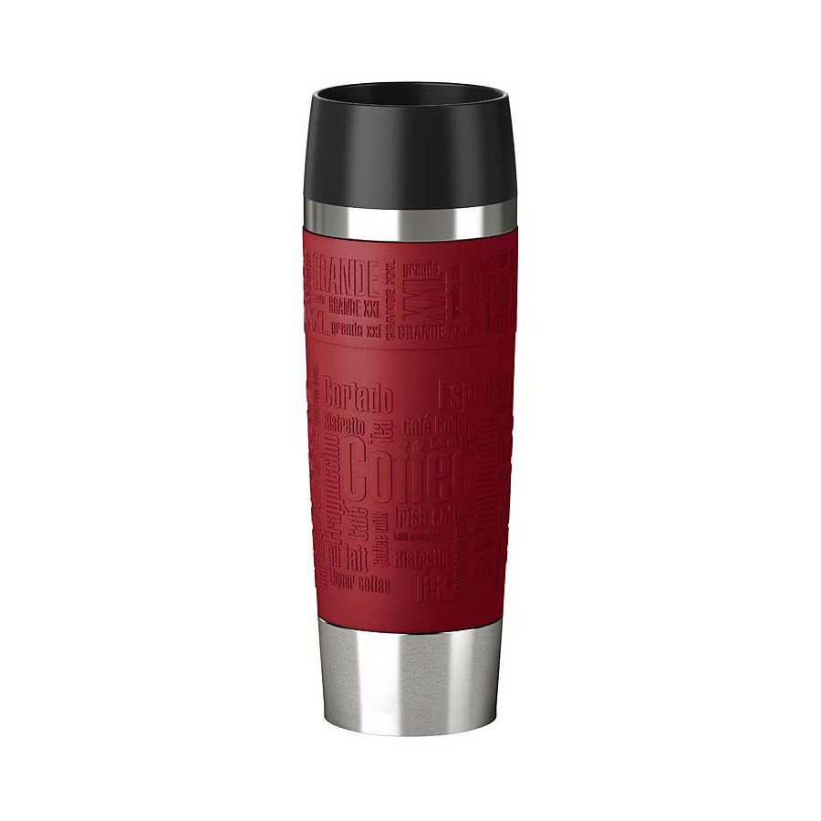 Термокружка 500мл Трэвэл маг (красная) с силиконовым держателем термокружка emsa travel mug grande 0 5л blue 515618