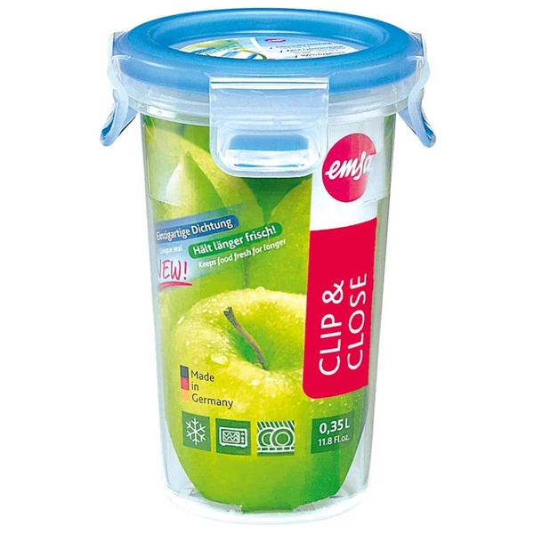 Контейнер круглый с крышкой Emsa Клип&Клоуз 350 мл, пластик