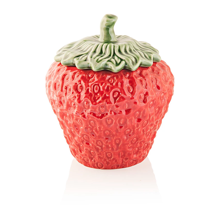 Емкость с крышкой Bordallo Pinheiro Земляника 950 мл, керамика