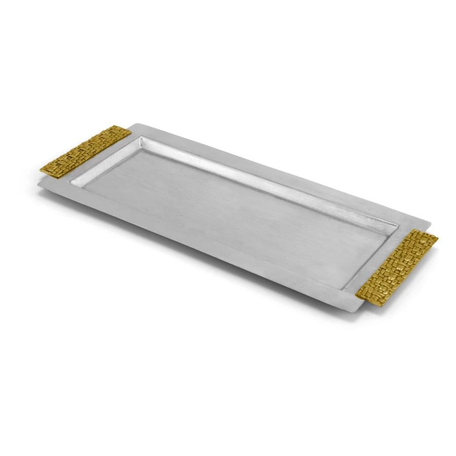 Поднос для полотенец Michael Aram Пальмовая ветвь 41x17 см, сталь нержавеющая