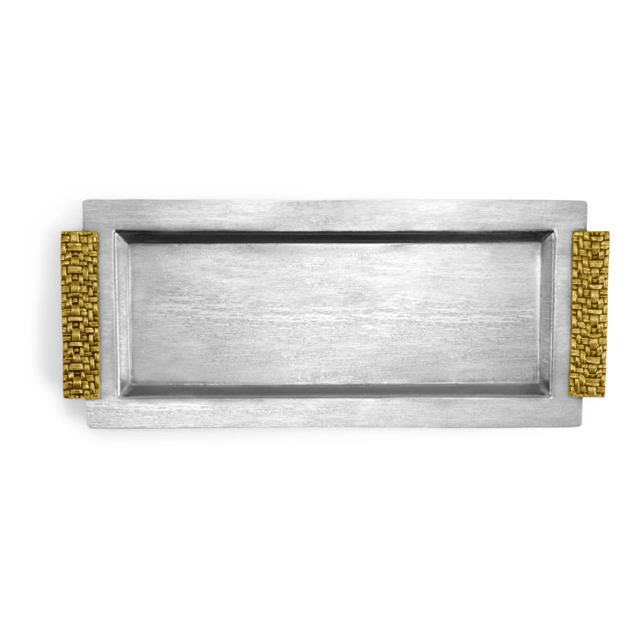 Поднос для полотенец Michael Aram Пальмовая ветвь 41x17 см, сталь нержавеющая