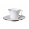 Чашка чайная с блюдцем ИФЗ Золотая лента Юлия 230 мл, фарфор твердый