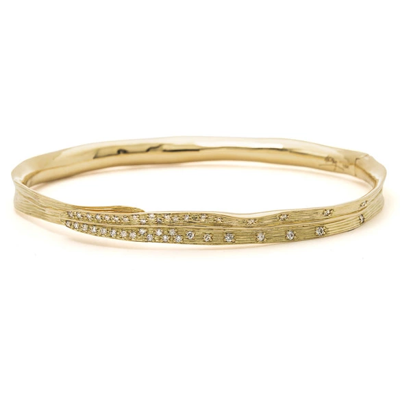 Браслет Пальмовая ветвь, желтое золото, 750пр