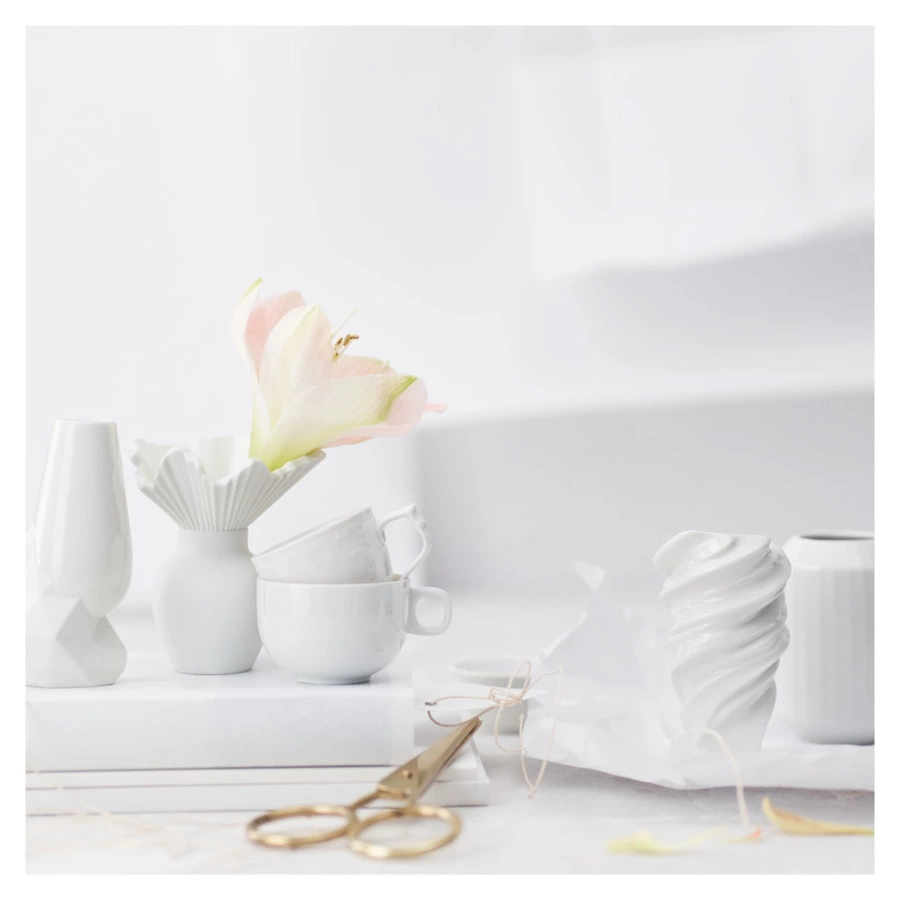 Ваза Rosenthal Вихрь 23 см, фарфор, белая, глазурь