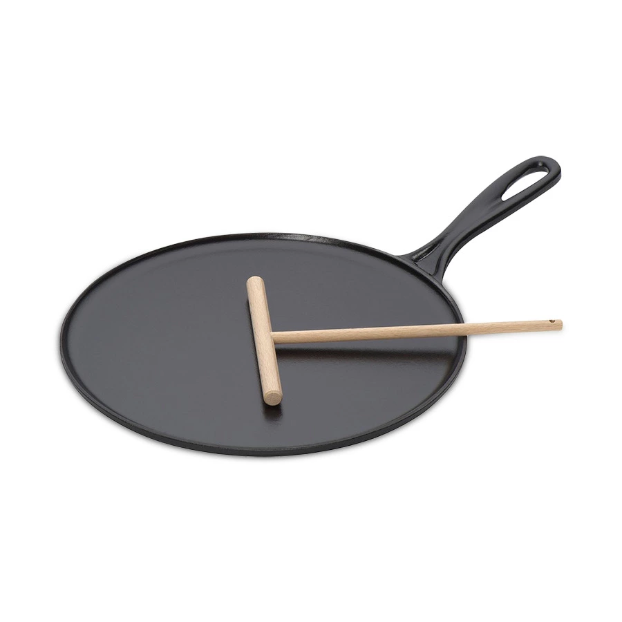 Сковорода для блинов Le Creuset Matte Black 27 см, чугун, черный, для индукции
