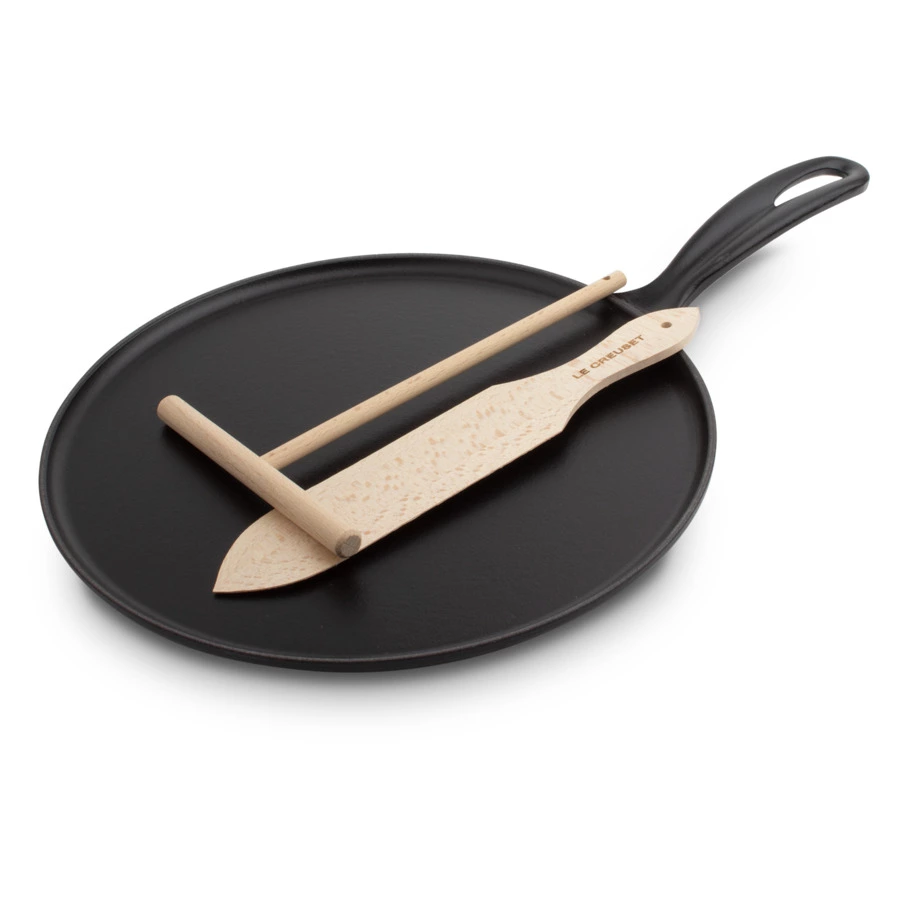 Сковорода для блинов Le Creuset Matte Black 27 см, чугун, черный, для индукции