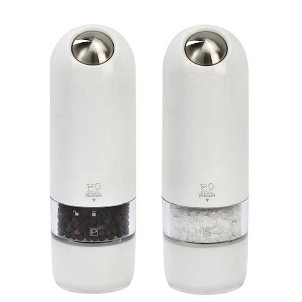Набор мельниц для соли и перца автоматических Peugeot Аляска 17см, 2 шт, белый, пластик