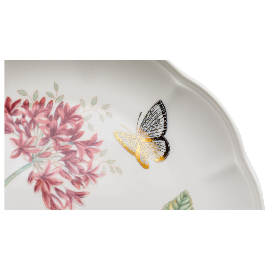 Тарелка обеденная Lenox Бабочки на лугу 28 см, золото, фарфор
