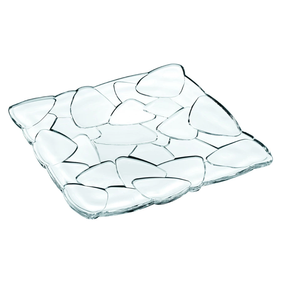 Тарелка обеденная квадратная Nachtmann Petals 28см, хрусталь бессвинцовый