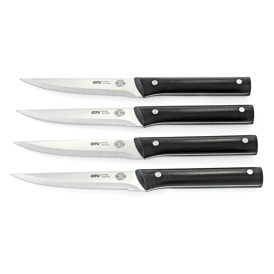 Набор ножей для стейков Gefu, 4 шт, сталь нержавеющая набор ножей для стейков gefu 4 шт сталь нержавеющая