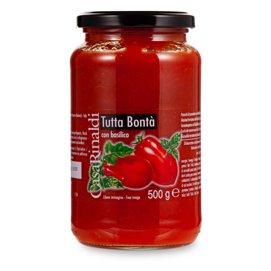 Соус из протертых помидоров с базиликом Casa Rinaldi 500 г кусочки очищенных помидоров casa rinaldi в томатном соке 400 г