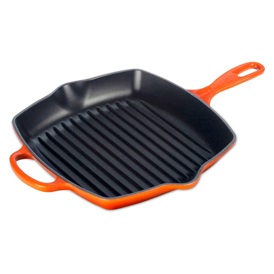Сковорода-гриль Le Creuset Flame 26 см, h 5,3, огненная лава, квадратная, чугун