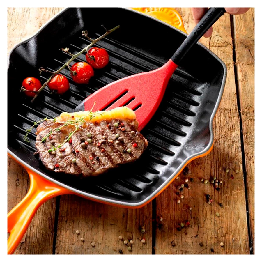 Сковорода-гриль Le Creuset Flame 26 см, h 5,3, огненная лава, квадратная, чугун