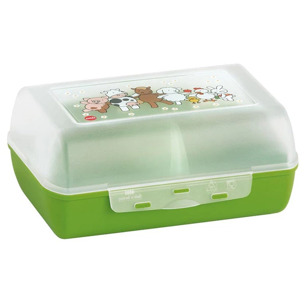 Контейнер для бутербродов Emsa детский Ферма 16x11x7см, пластик