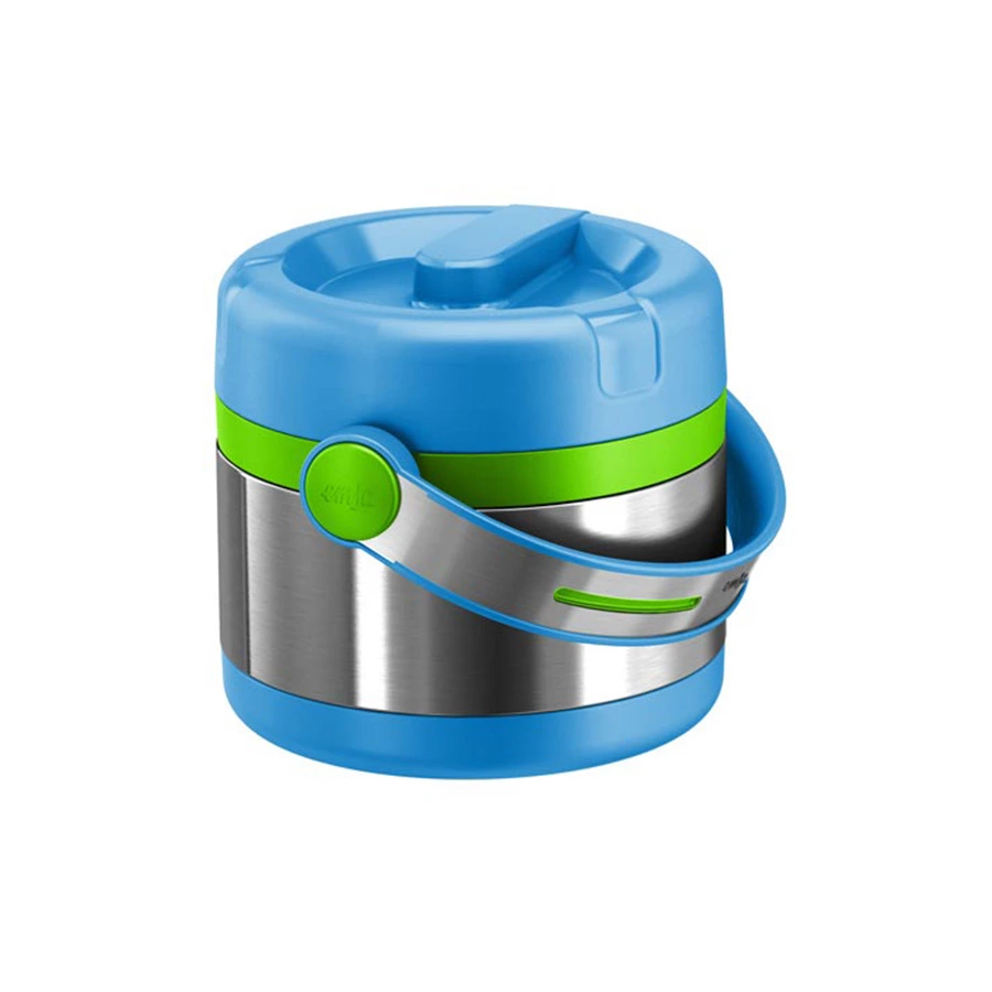 Термос для еды детский Emsa Мобилити Кидс 650 мл, сталь нержавеющая, зелено-голубой