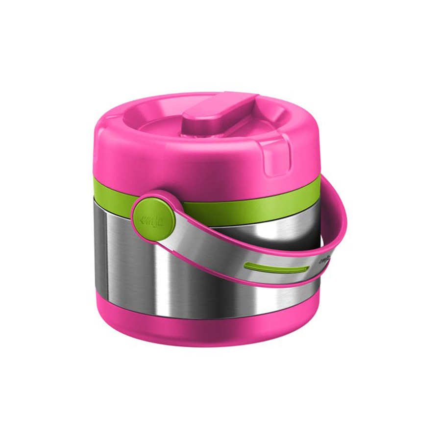 Термос для еды детский Emsa Мобилити Кидс 650 мл, сталь нержавеющая, розово-зеленый