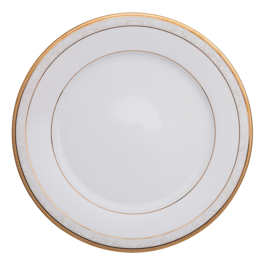 Тарелка обеденная Noritake Хэмпшир, золотой кант 27 см тарелка закусочная noritake хэмпшир золотой кант 21 см