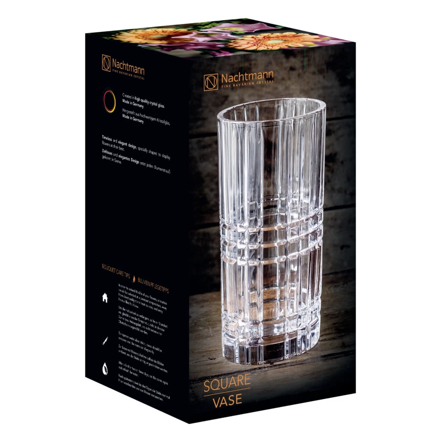 Ваза для цветов Nachtmann Square 28 см, хрусталь бессвинцовый