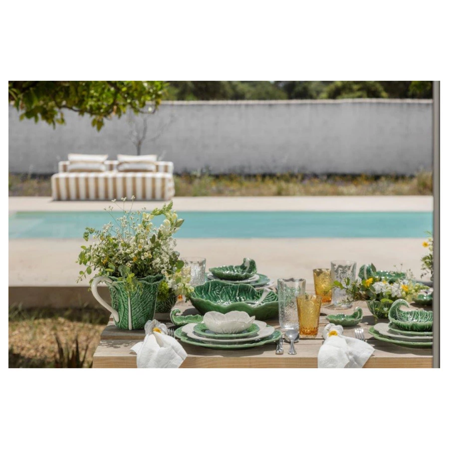 Салатник с резным краем Bordallo Pinheiro Капуста 29,5 см, керамика