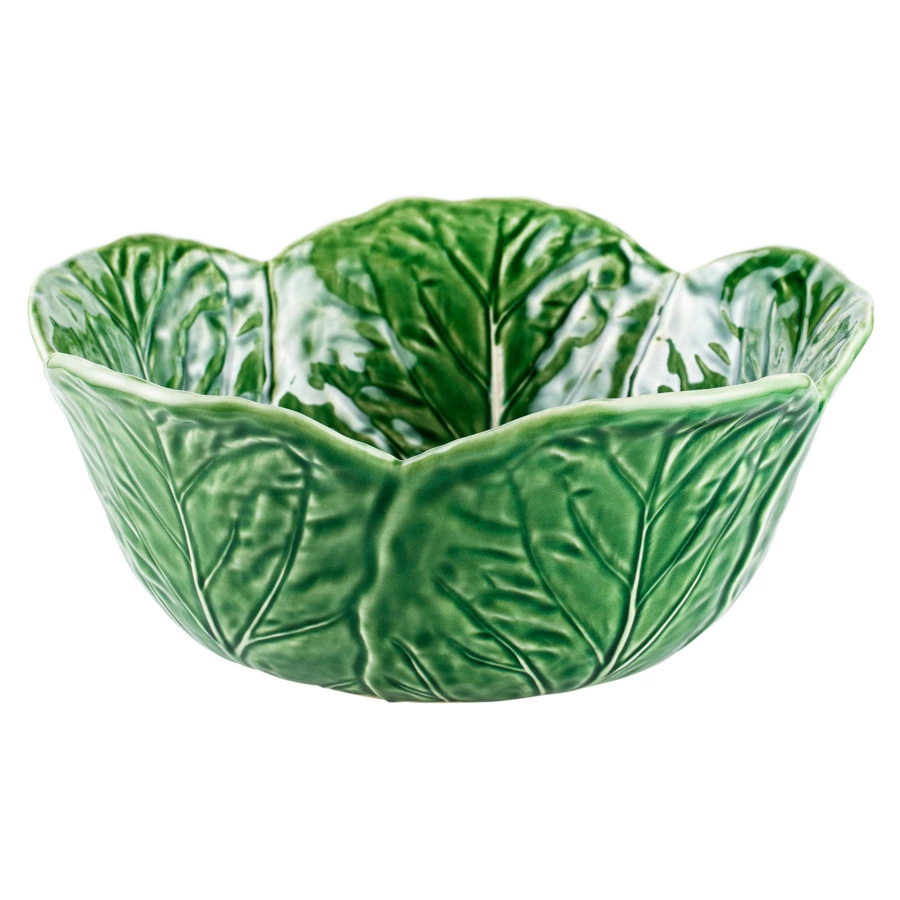 Салатник с резным краем Bordallo Pinheiro Капуста 29,5 см, керамика