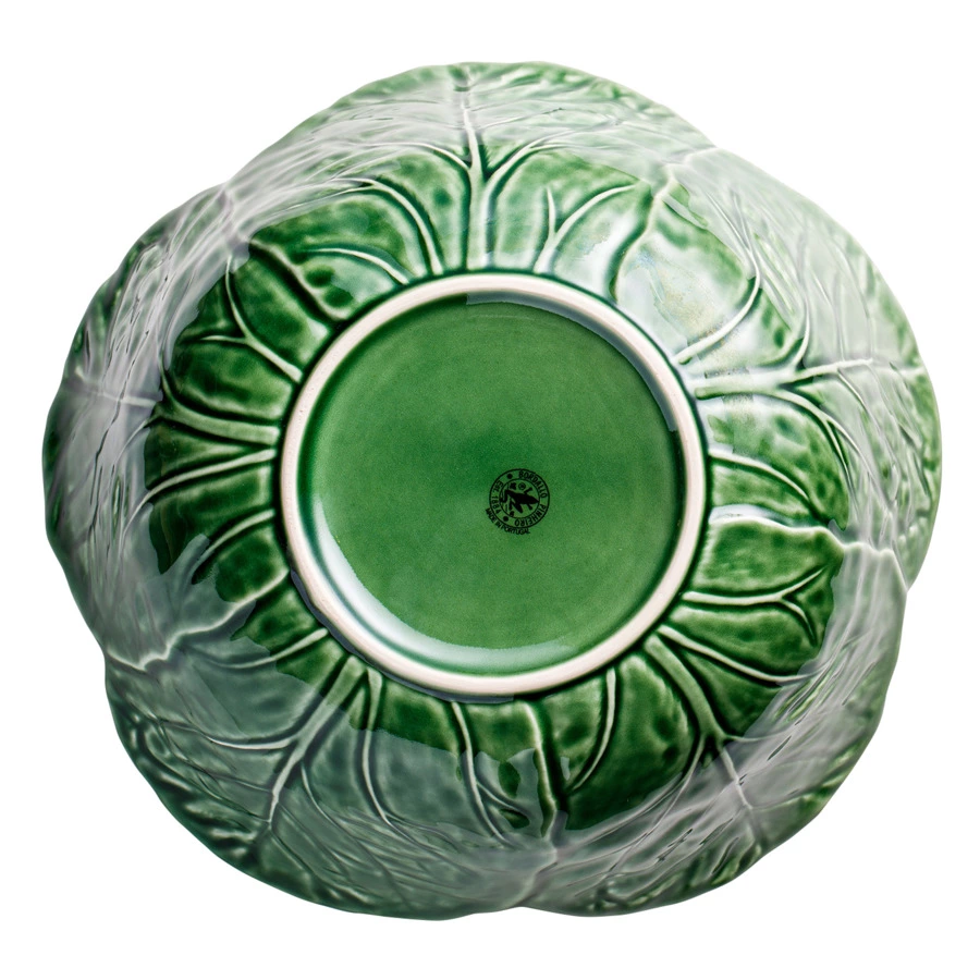 Салатник с резным краем Bordallo Pinheiro Капуста 29,5 см, керамика