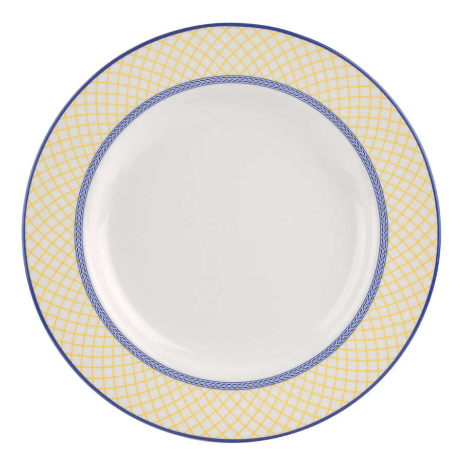 Тарелка обеденная Spode Голубая Италия 27 см, желтый борт