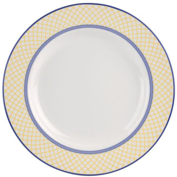 Тарелка обеденная Spode Голубая Италия 27 см, желтый борт