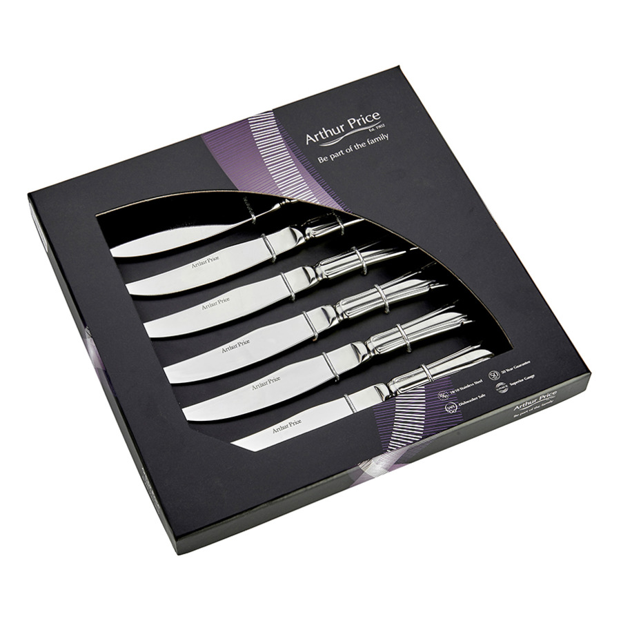 Набор ножей для стейка Arthur Price Дюбарри, 6 шт, п/к набор столовых приборов arthur price baguette 24 предмета