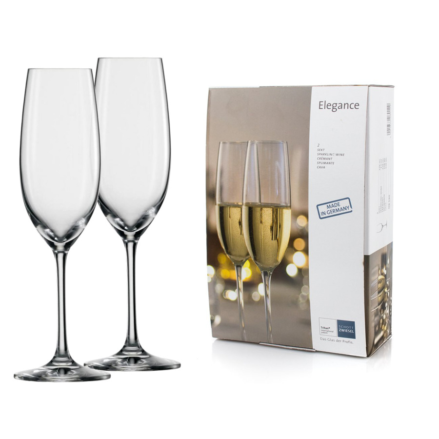 Набор фужеров для шампанского Zwiesel Glas Элеганс 228 мл, 2 шт, п/к бокалы zwiesel glas pure 122322