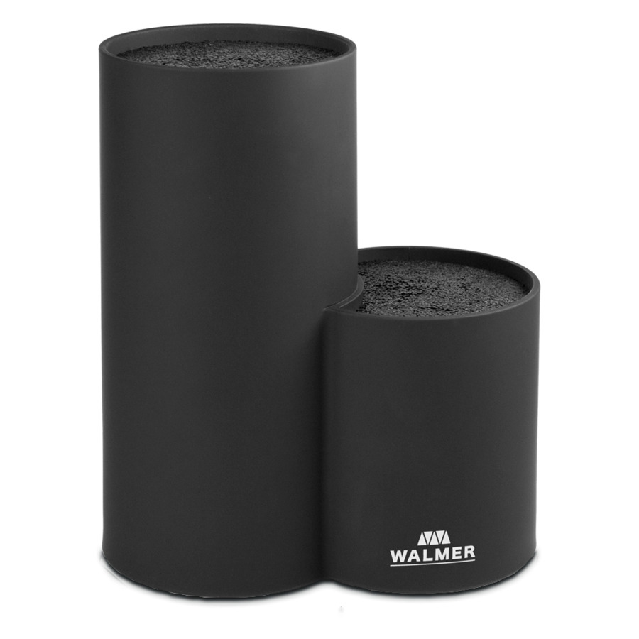 Подставка для ножей двойная Walmer 19x11x22 см, пластик, черный подставка для ножей двойная walmer 19x11x22 см пластик черный