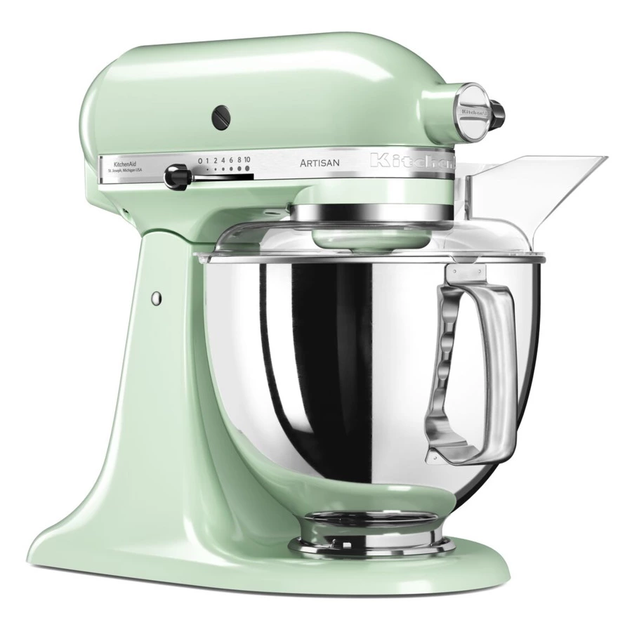 Миксер планетарный KitchenAid Artisan 4,8 л, 4 насадки, экран, 2 чаши, 5KSM175PSEPT, фисташковый