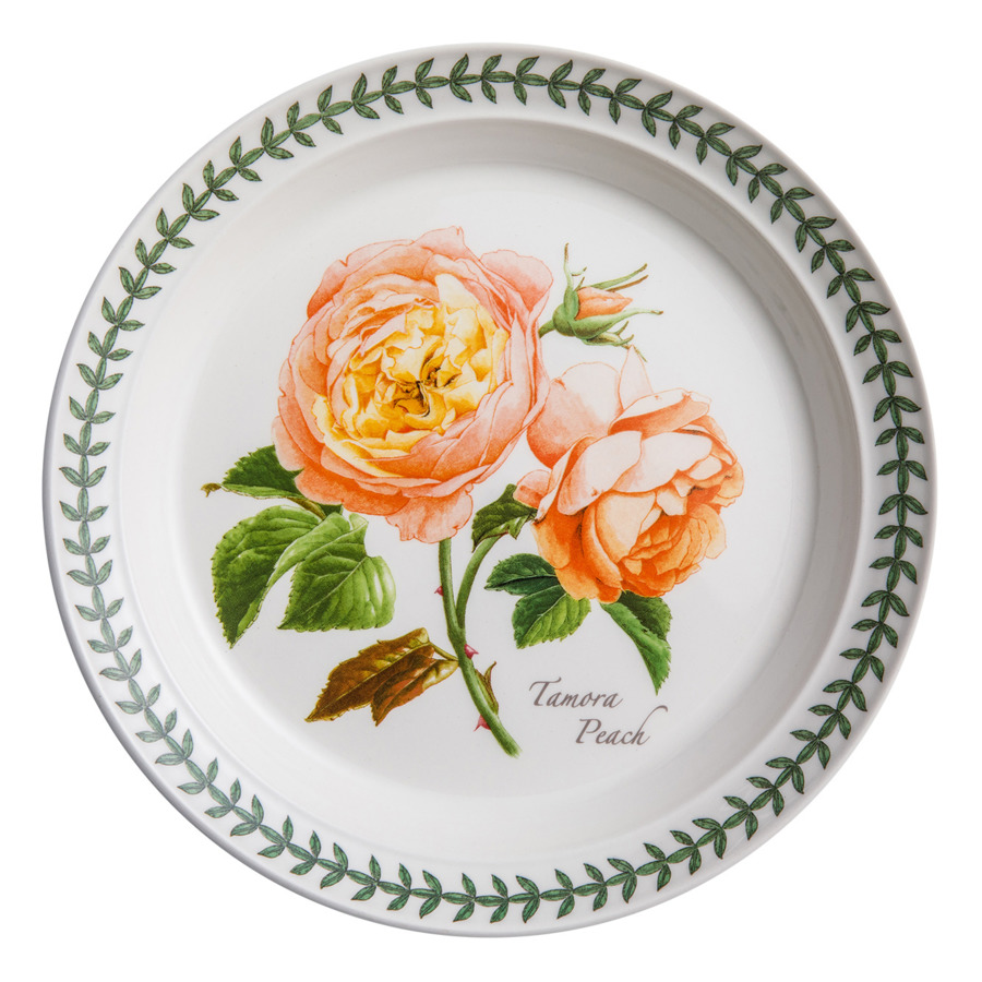 Тарелка обеденная Portmeirion Ботанический сад Розы Тамора персиковая роза 26,5 см