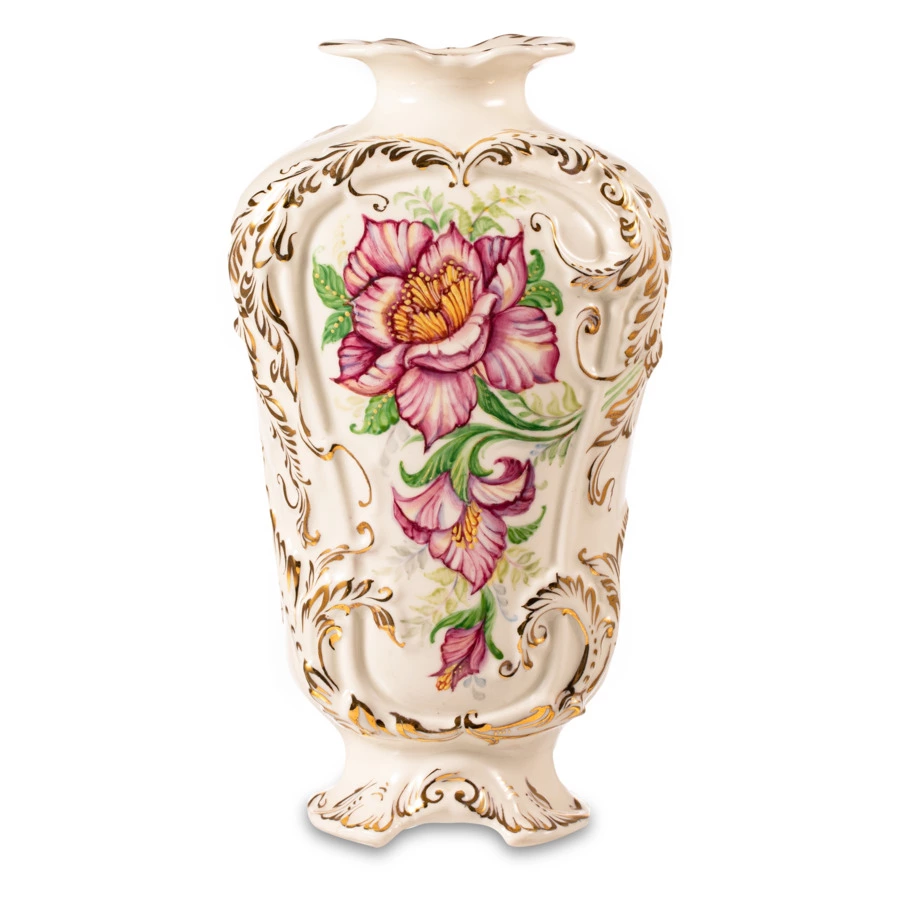 Вазочка Терра Керамос Анна 23 см, фарфор, надглазурная роспись