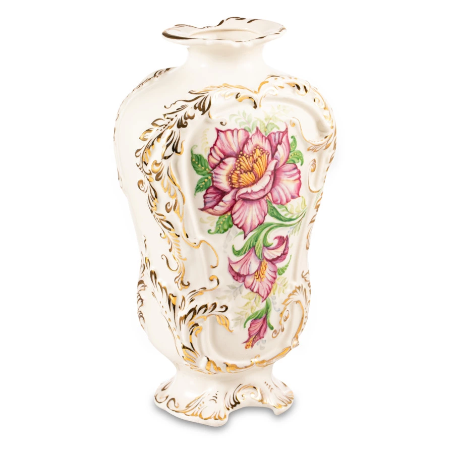 Вазочка Терра Керамос Анна 23 см, фарфор, надглазурная роспись