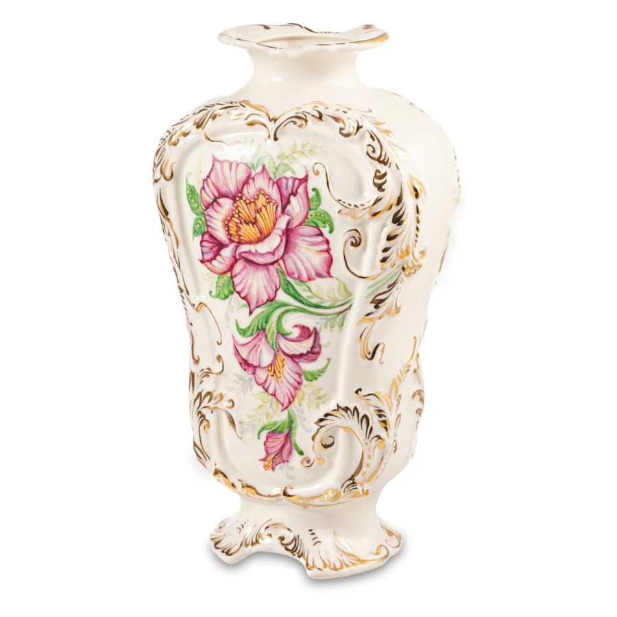 Вазочка Терра Керамос Анна 23 см, фарфор, надглазурная роспись