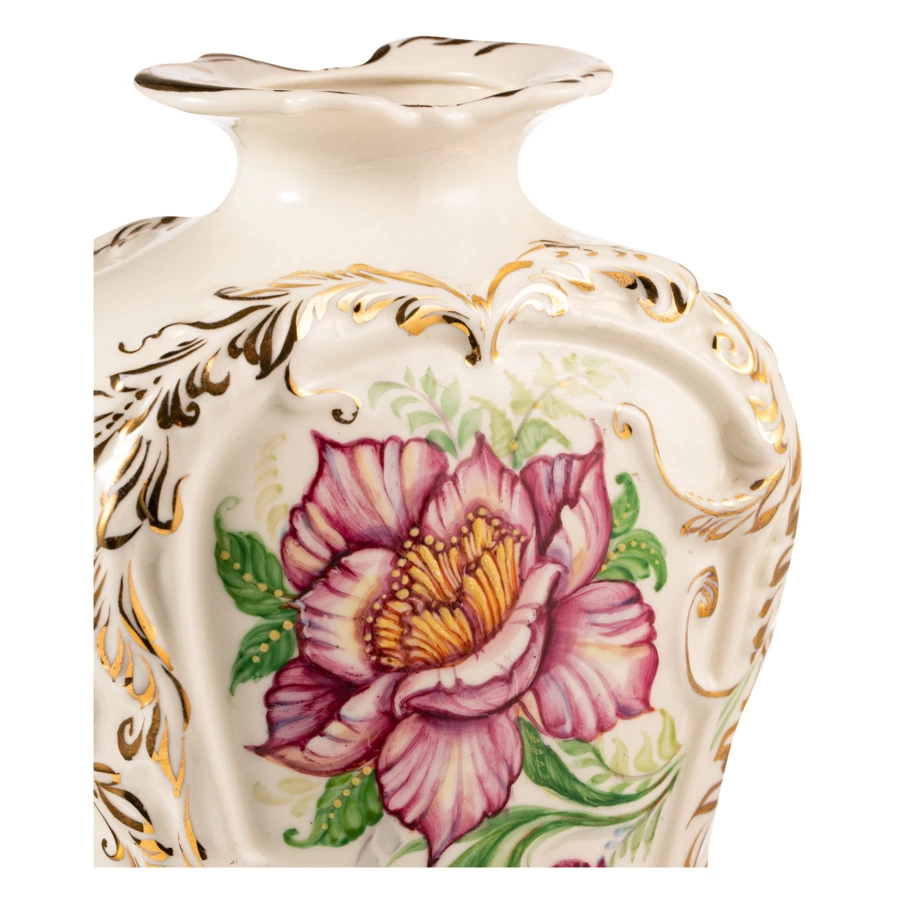 Вазочка Терра Керамос Анна 23 см, фарфор, надглазурная роспись