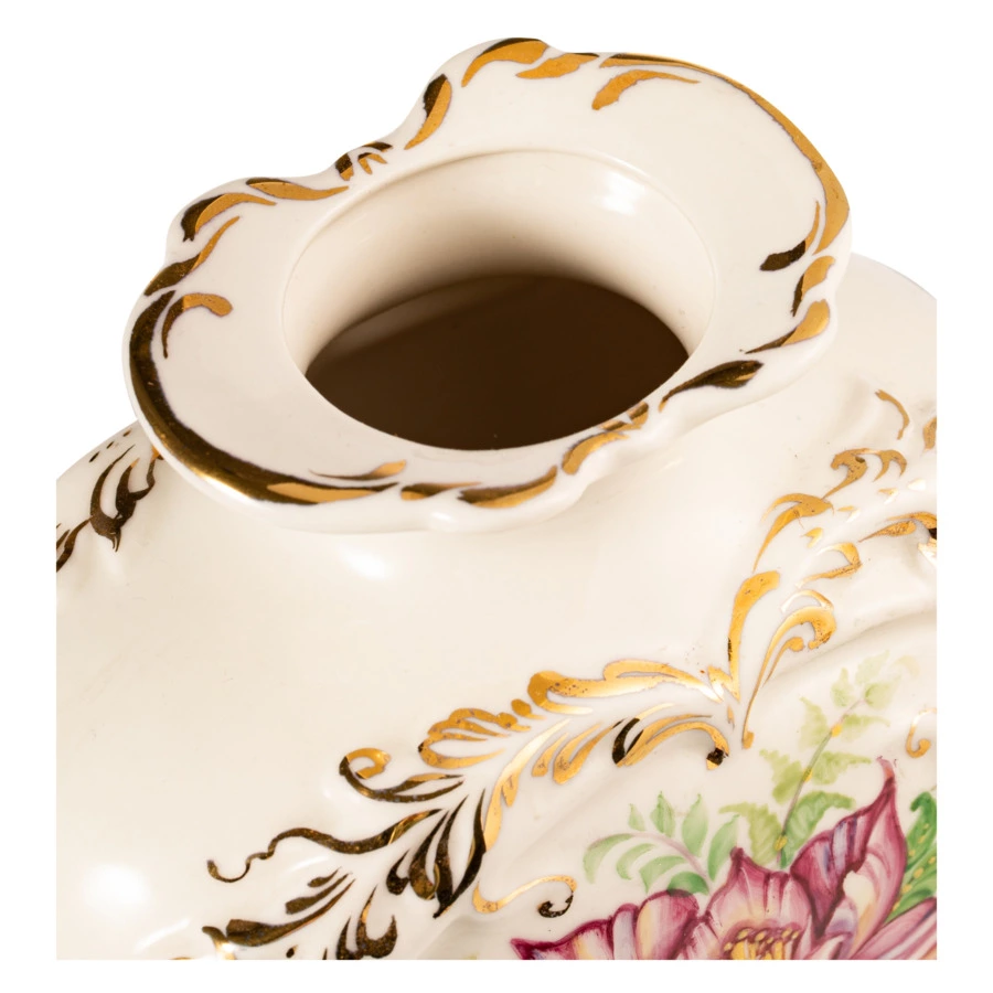 Вазочка Терра Керамос Анна 23 см, фарфор, надглазурная роспись