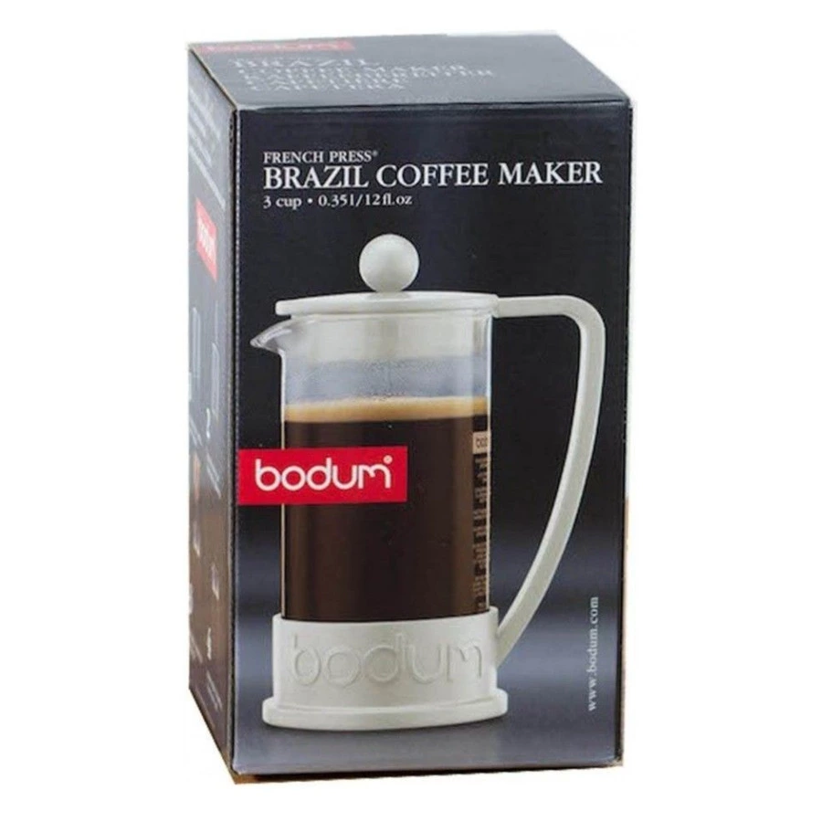 Кофейник с прессом Bodum Brazil 350 мл, стекло, белый