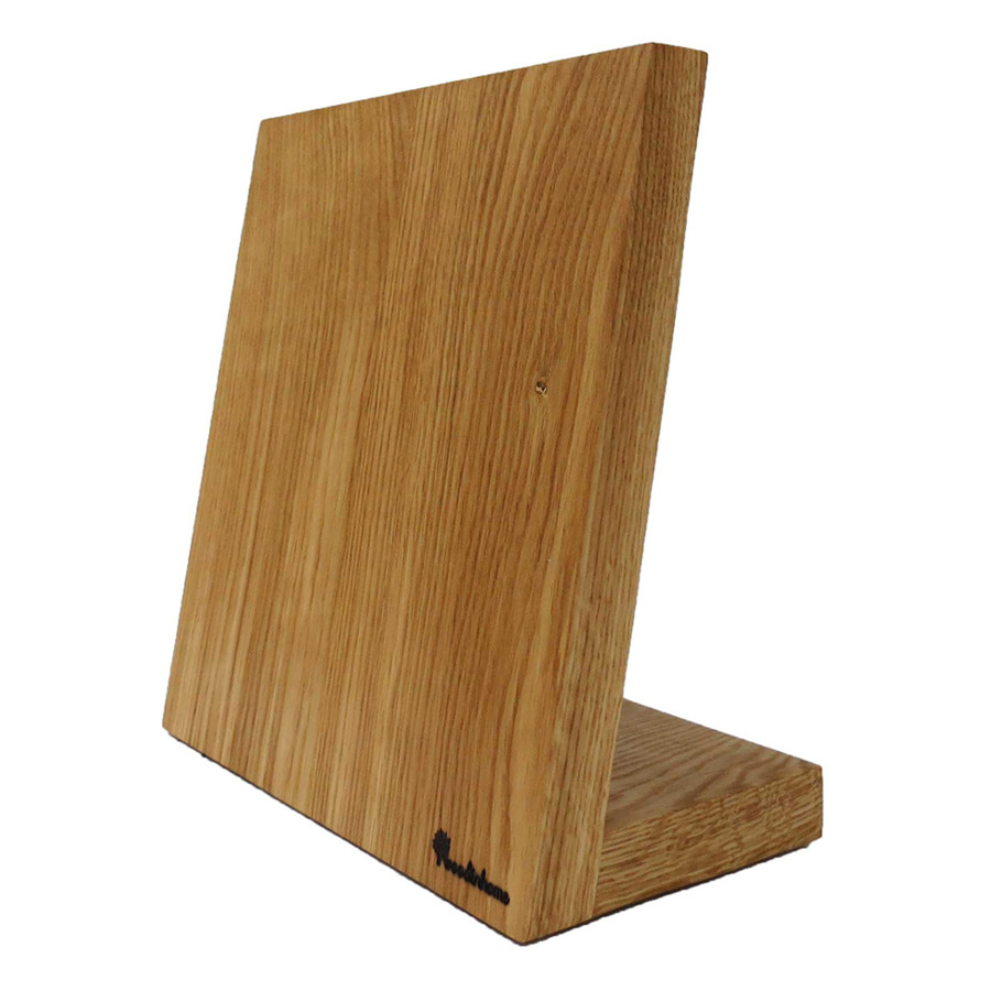 Подставка-блок магнитная для 5 кухонных ножей Woodinhome 26х25см, светлый дуб подставка для кухонных принадлежностей woodinhome 25х14х24 см дуб
