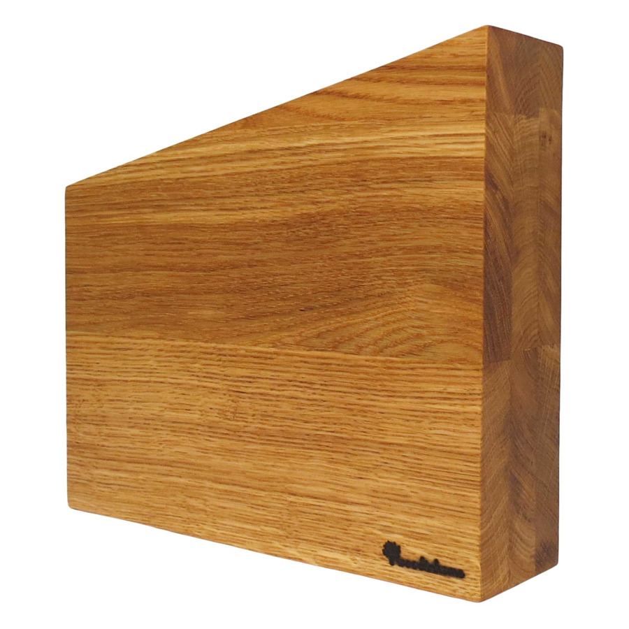 Подставка-блок магнитная для 8 кухонных ножей Woodinhome 24х26см, светлый дуб подставка для кухонных принадлежностей woodinhome 16 5х11см светлый дуб