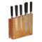 Подставка-блок магнитная для 8 кухонных ножей Woodinhome 24х26см, светлый дуб