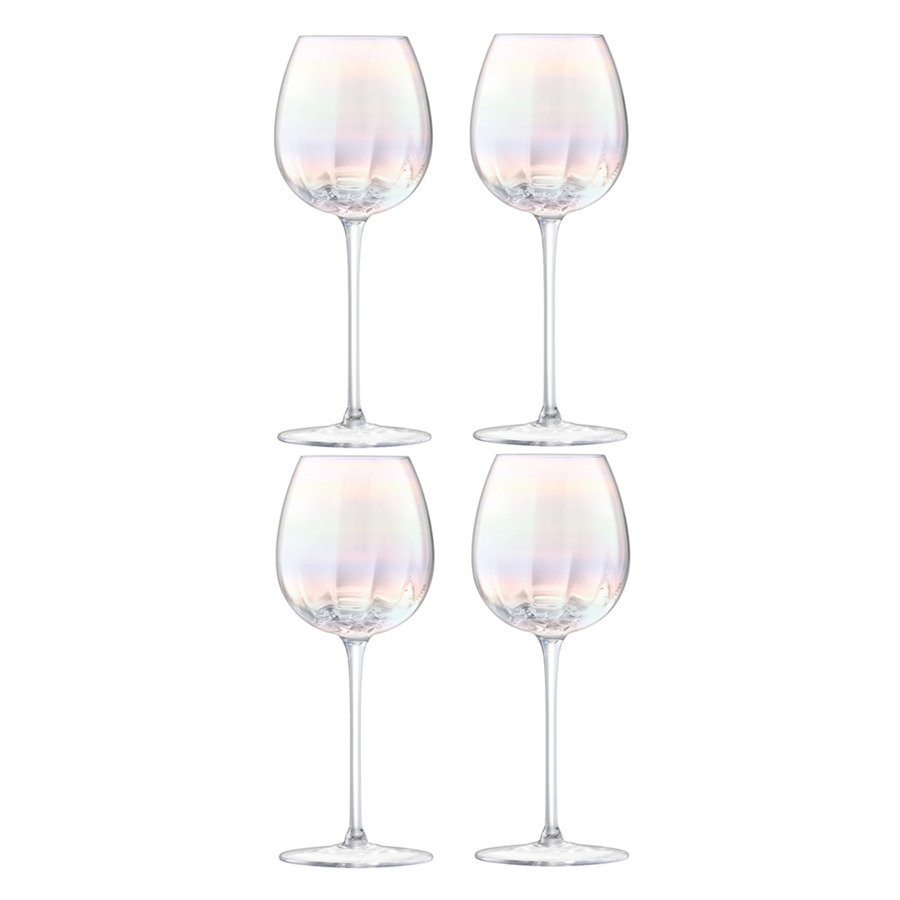 Набор бокалов для белого вина LSA International Pearl 325 мл, 4 шт, стекло, п/у набор круглых бокалов lsa international pearl 650 мл 2 шт стекло